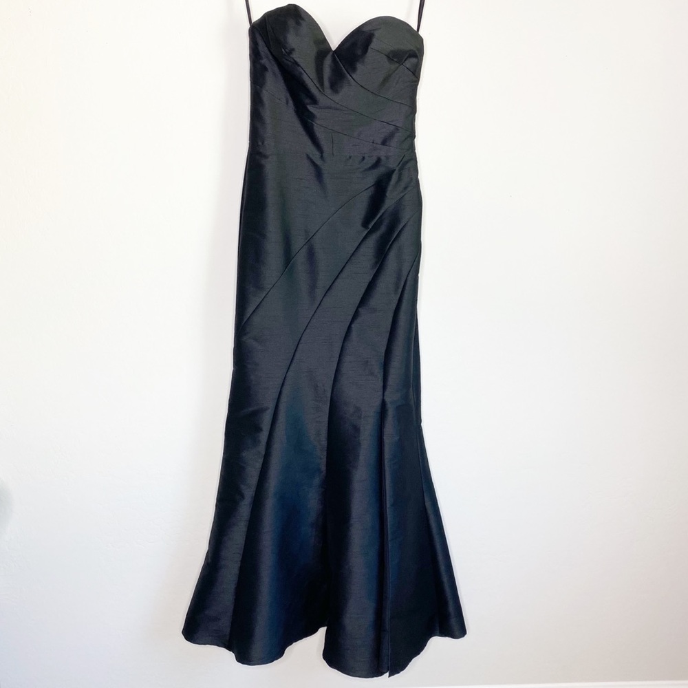 Hayley Paige Occasions Strapless Sweetheart Neckline Dress Black Size 6